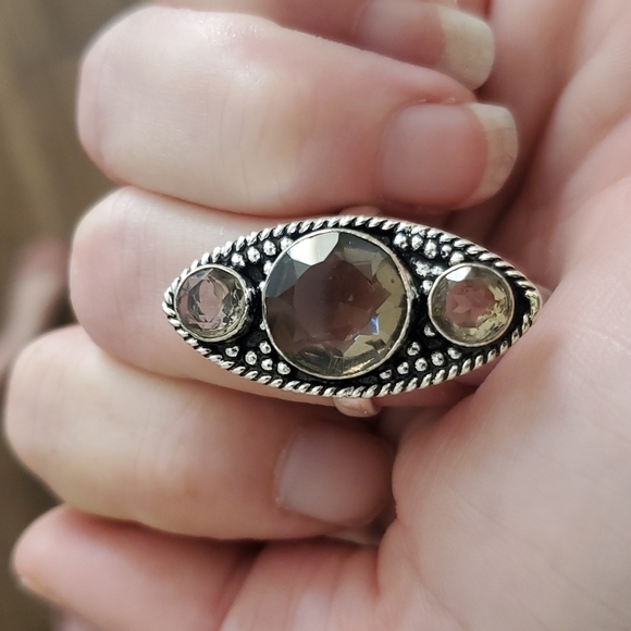 New Smoky Topaz Silver Ring. - Picture 8 of 10
